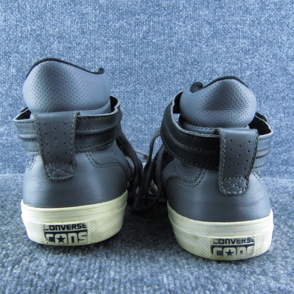 Converse CONS Men Sneaker Shoes Gray Leather Lace Up Size 8‎ Medium